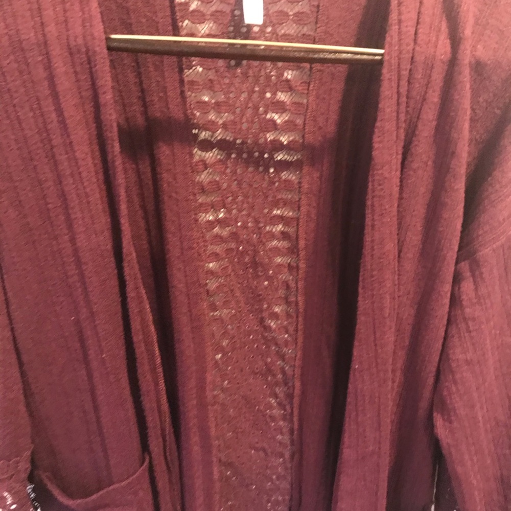 Burgundy cardigan